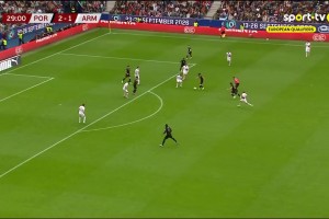 B费架炮内维斯不停球远射破门，葡萄牙3-1亚美尼亚