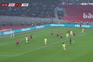 西班牙4-0格鲁吉亚！费兰传中助攻，奥亚萨瓦尔头球破门双响！